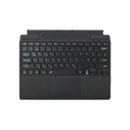 Bluetooth German keyboard with touchpad, 7-color backlight, USB-C charging, compatible with Surface Pro 13 (Copilot+)/Pro 11/Pro 10/Pro 9/Pro 8/Pro X, black