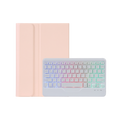 Bluetooth 3.0 keyboard case for Xiaomi Pad 5 / 5 Pro, with stand, detachable keyboard, tricolor lighting, pink