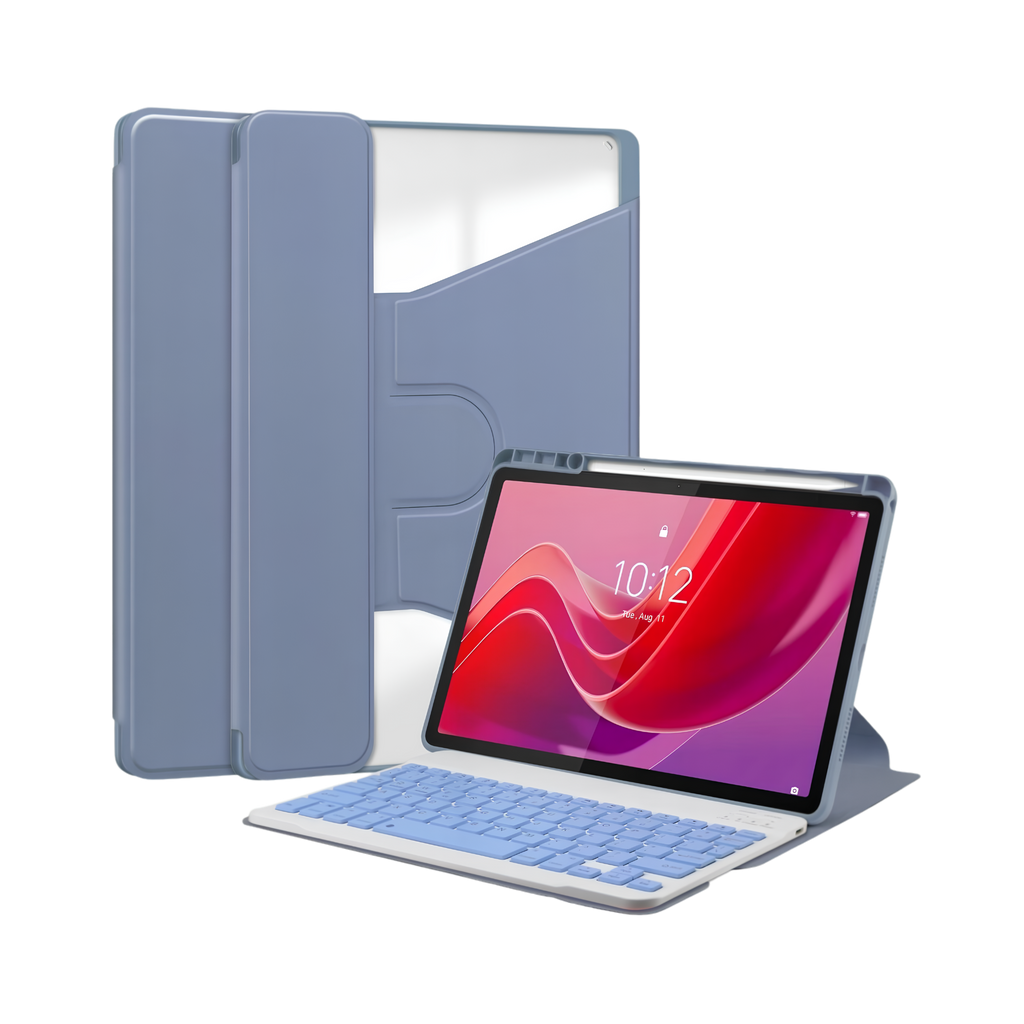 2 in 1 case with Bluetooth keyboard for Lenovo Tab M11 tablet, 360° rotating, Purple