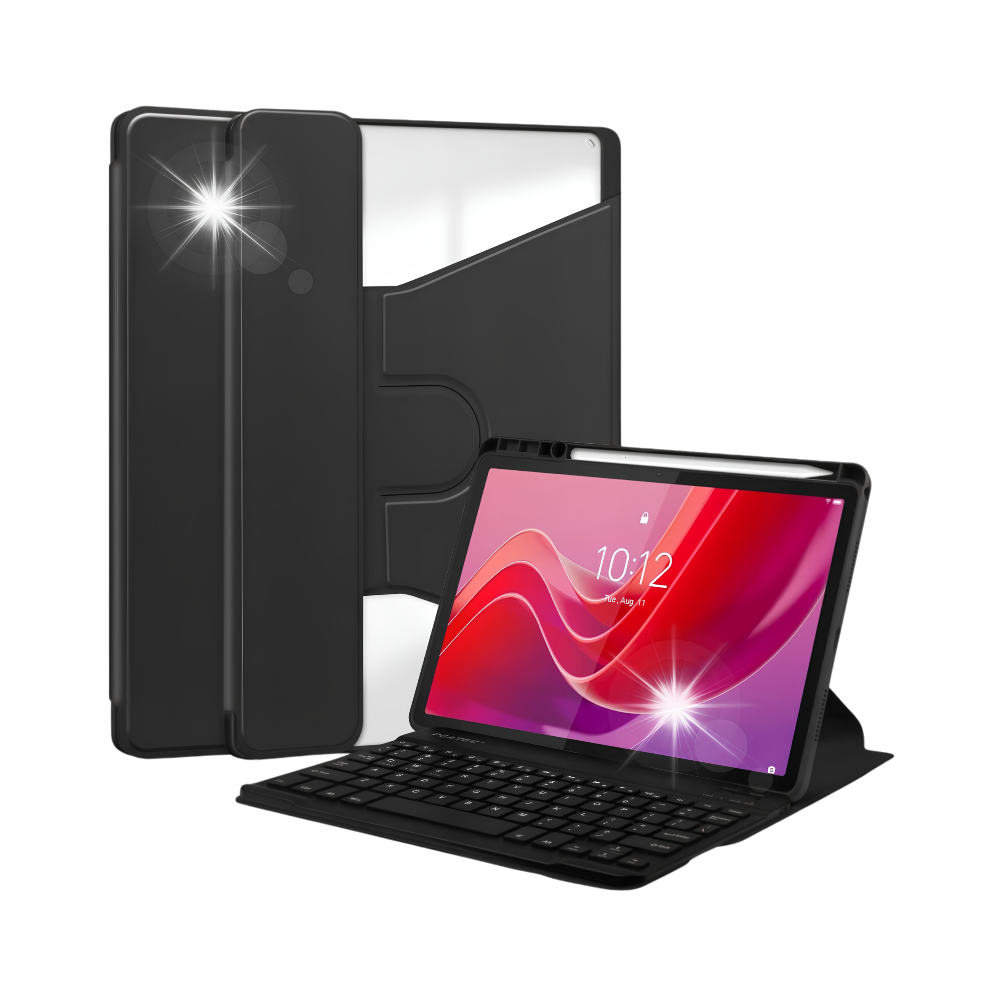 2 in 1 case with Bluetooth keyboard for Lenovo Tab M11 tablet, 360° rotating, black