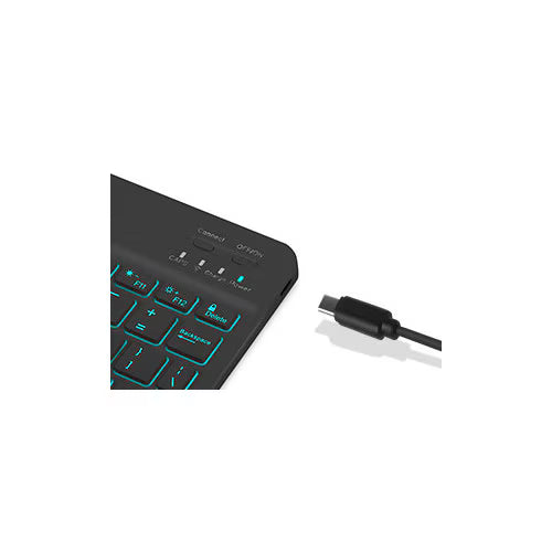 Keyboard Case, compatible with Samsung Galaxy Tab A9+ 11'' green, Wireless, Bluetooth, LED lighting, Protective case