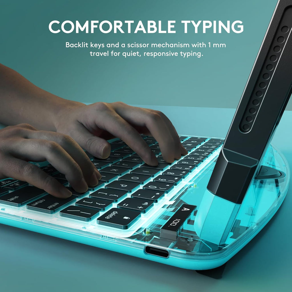 Compatible for iPad Air 11" Case With Keyboard (M3/M2, 2025/2024) and Air 5/4th Gen, iPad Pro 11 (2022/2021/2020). 360 ° Rotatable Multi-Touch Trackpad Blue