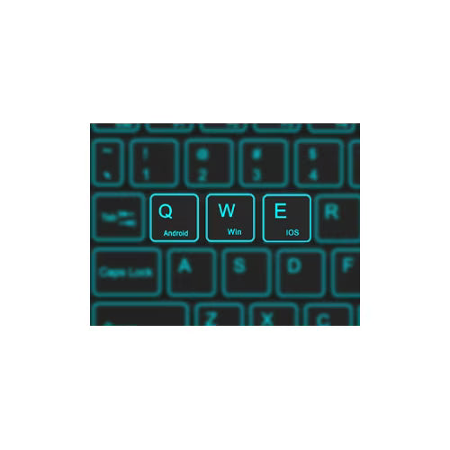 Keyboard Case, compatible with Samsung Galaxy Tab A9+ 11'' green, Wireless, Bluetooth, LED lighting, Protective case