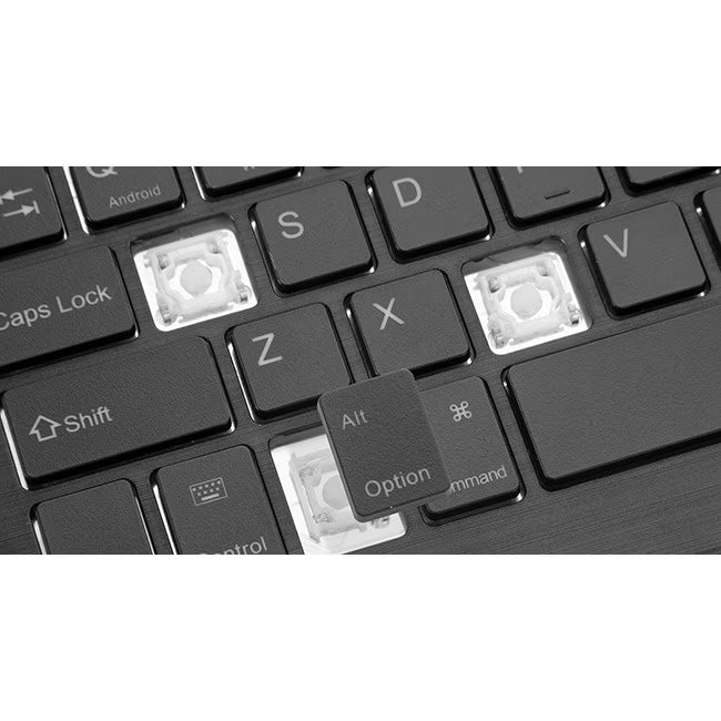Keyboard Case, compatible with Samsung Galaxy Tab A9+ 11'' green, Wireless, Bluetooth, LED lighting, Protective case