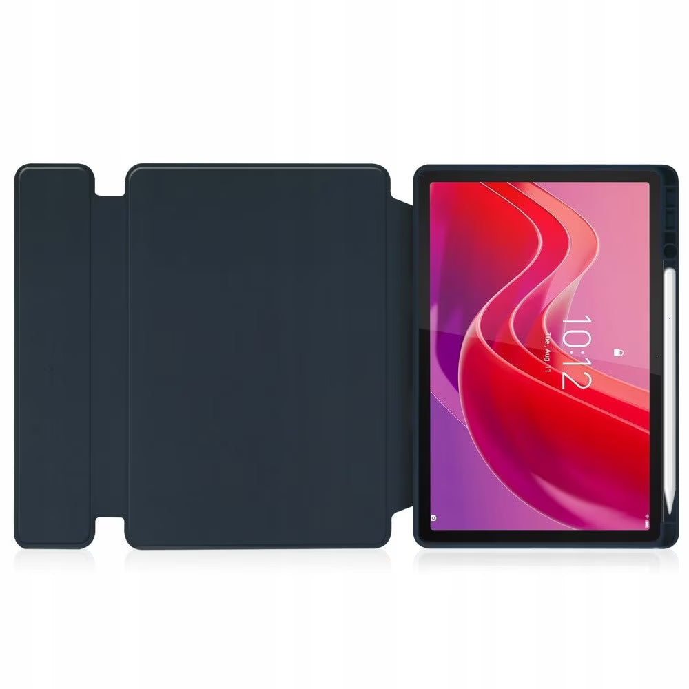 2 in 1 case with Bluetooth keyboard for Lenovo Tab M11, 360° rotating, garnet, PU, stand included